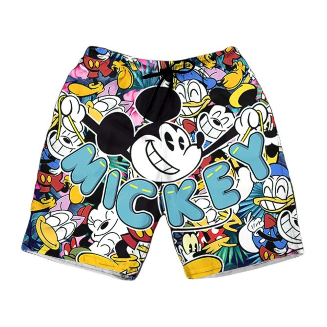 Colorful Cartoon Print Kids Swim Shorts - Fun & Comfy Beachwear For Summer Adventures! - Image 2