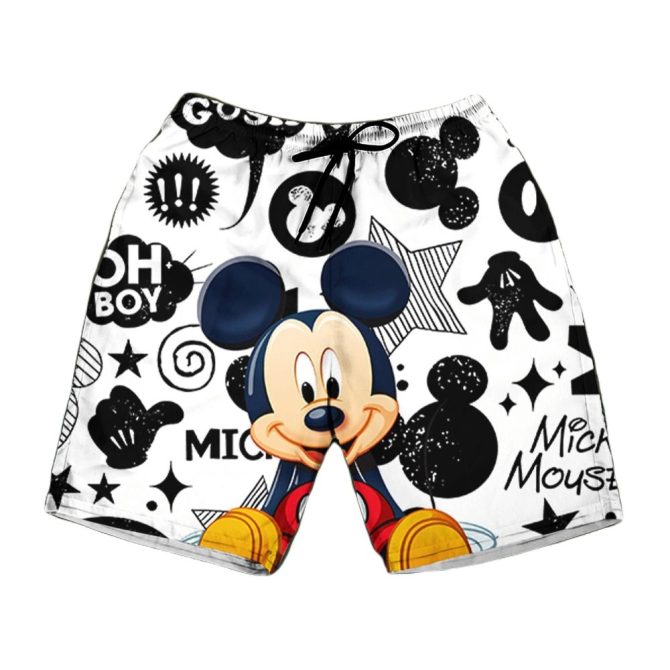 Kids' Mickey Mouse Swim Shorts - Fun Cartoon Design, Perfect For Summer! - Image 2