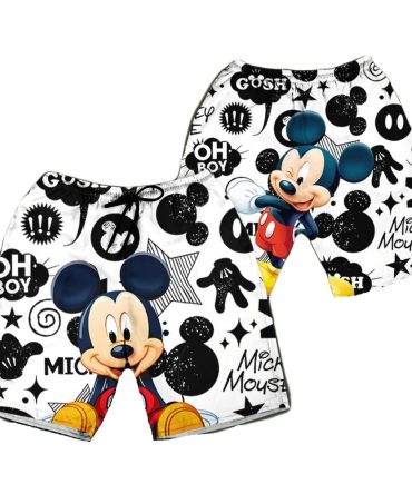 Kids' Mickey Mouse Swim Shorts - Fun Cartoon Design, Perfect For Summer!