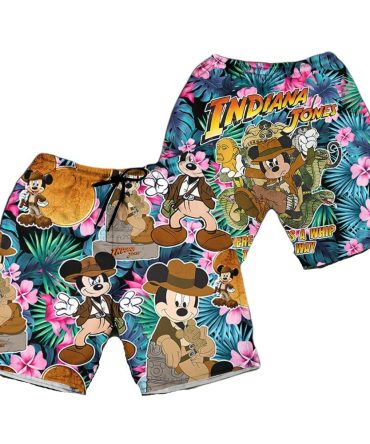Adventure-Ready Disney Indiana Jones Swim Trunks - Vibrant & Fun Beachwear For Kids