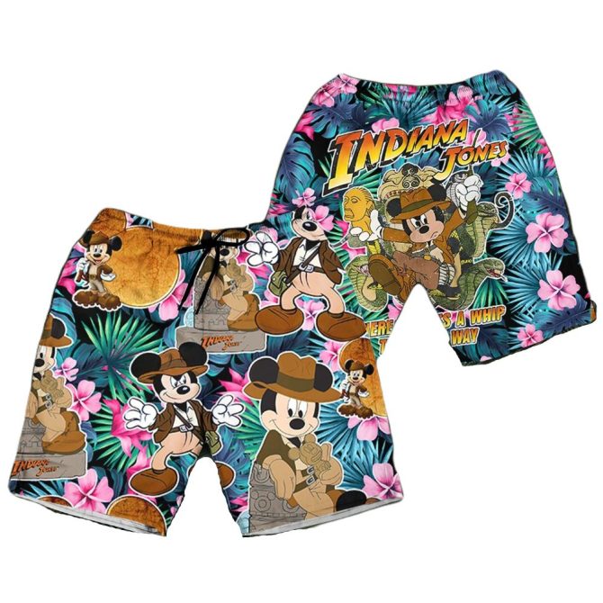 Adventure-Ready Disney Indiana Jones Swim Trunks - Vibrant & Fun Beachwear For Kids