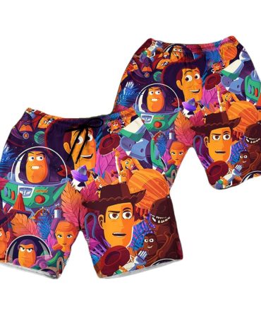 Vibrant Cartoon-Themed Men'S Shorts - Perfect For Summer Fun & Beach Days!