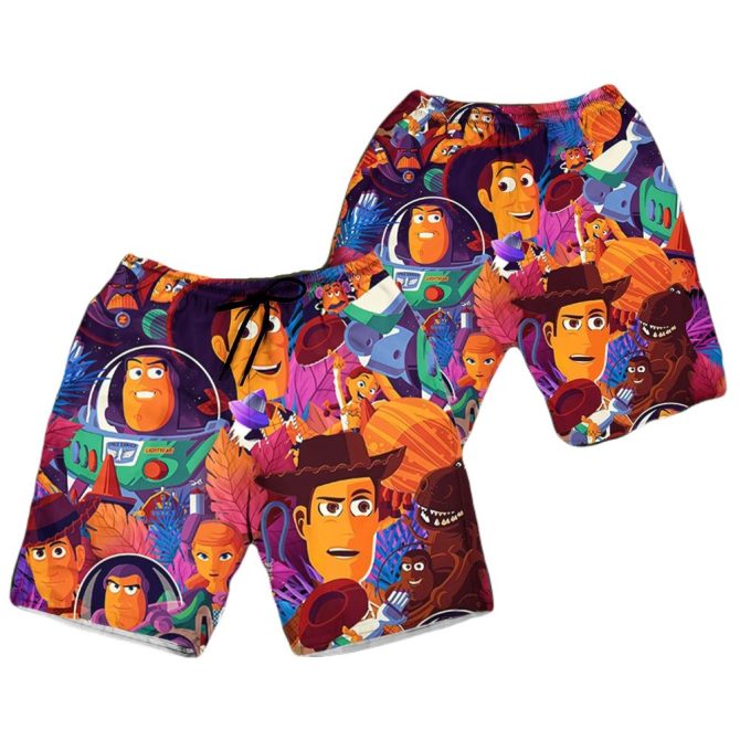 Vibrant Cartoon-Themed Men'S Shorts - Perfect For Summer Fun & Beach Days!