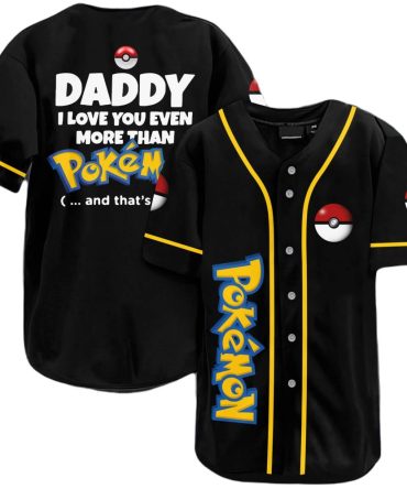 Pokémon Daddy Love Baseball Jersey - Perfect Gift For Pokémon Fans!