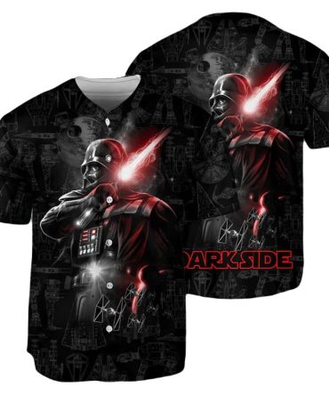 Galaxy Warrior Dark Side Graphic Button-Up Shirt - Sci-Fi Fan Essential Tee