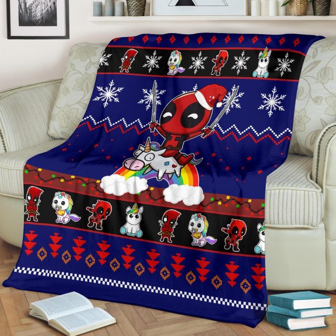 Cozy Cartoon Holiday Blanket - Fun Unicorn & Hero Design - Perfect Gift! - Image 2