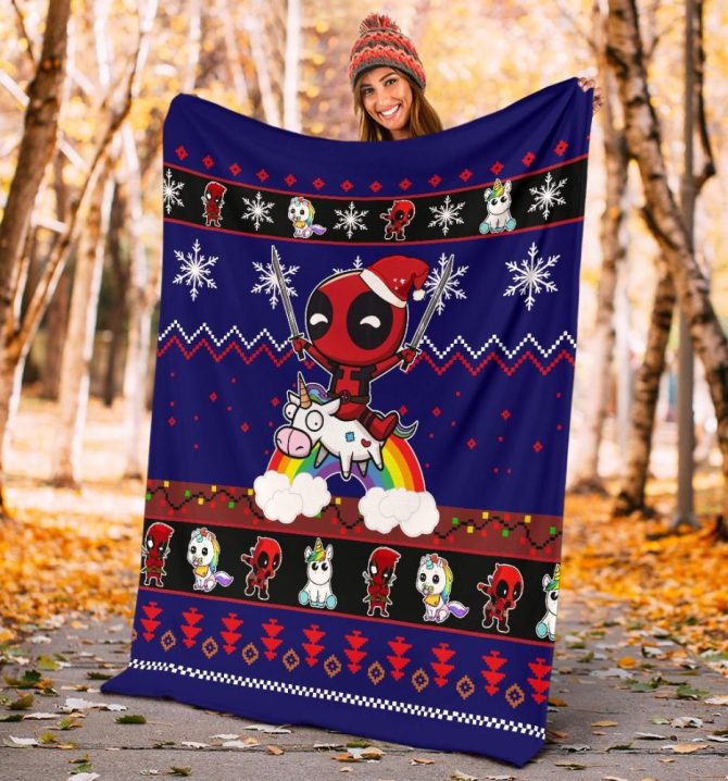 Cozy Cartoon Holiday Blanket - Fun Unicorn & Hero Design - Perfect Gift! - Image 3