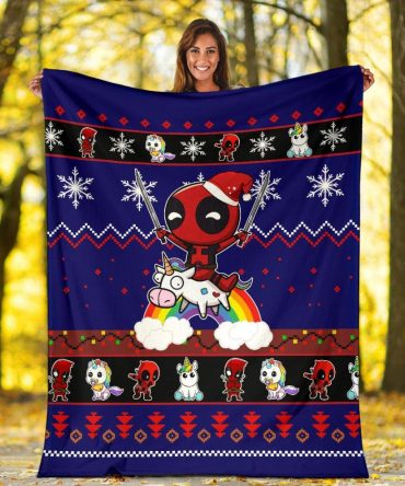 Cozy Cartoon Holiday Blanket - Fun Unicorn & Hero Design - Perfect Gift!