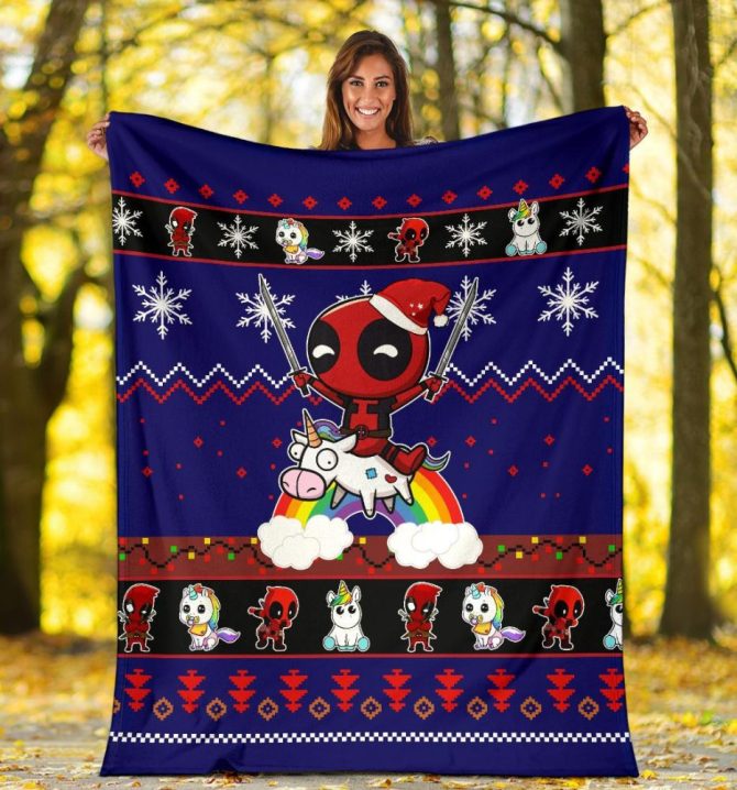 Cozy Cartoon Holiday Blanket - Fun Unicorn & Hero Design - Perfect Gift!