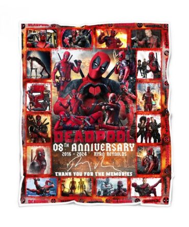 Celebrate 8 Years Of Deadpool With This Limited Edition Commemorative Blanket – Perfect Gift For Fans!