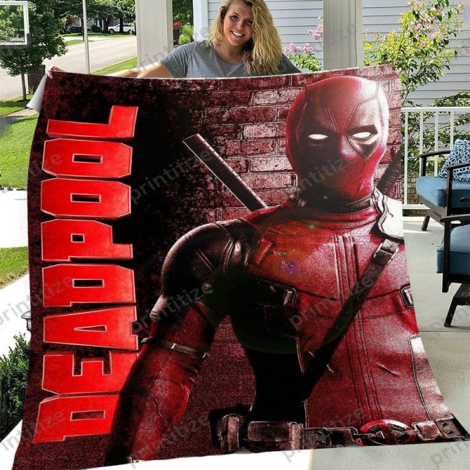 Cozy Up With A Superhero: Premium Deadpool Throw Blanket – Perfect Gift For Fans!