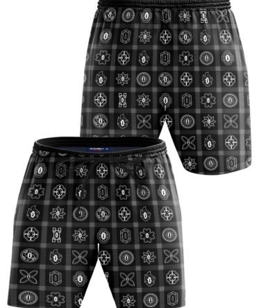Stylish Black Patterned Men'S Shorts – Perfect For Summer Comfort & Style