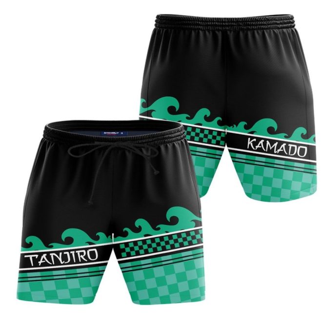 Anime-Inspired Tanjiro Kamado Shorts - Stylish & Comfortable Athletic Wear
