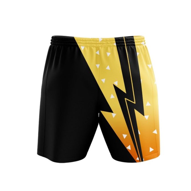 Zenitsu Lightning Bolt Swim Shorts - Anime Inspired Quick-Dry Beachwear - Image 2