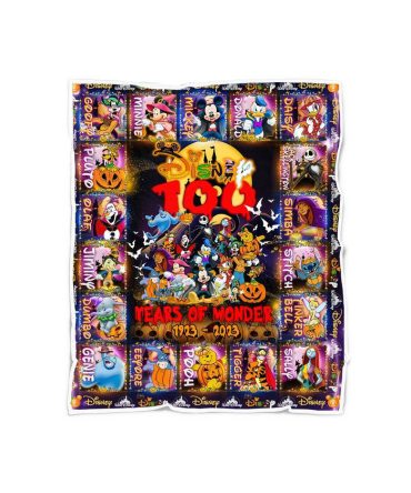Disney 100Th Anniversary Throw Blanket – Magical Character Collage, Cozy Fleece, Limited Edition 2023