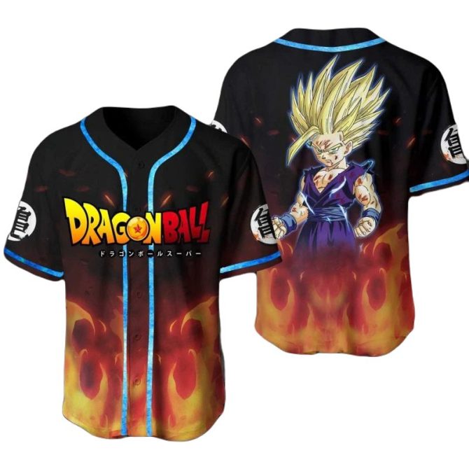 Dragon Ball Super Saiyan Gohan Baseball Jersey - Anime Fan Apparel Unisex