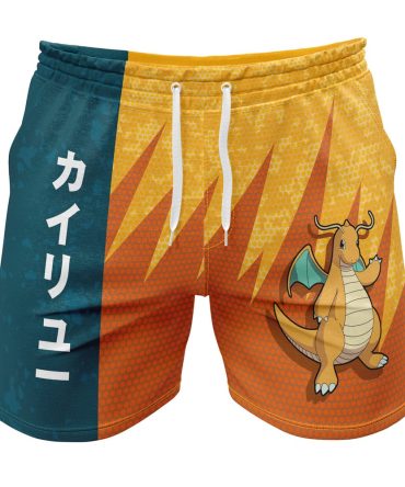 Men'S Dragon-Themed Anime Swim Trunks - Vibrant Design, Comfortable Fit, Perfect For Summer Fun