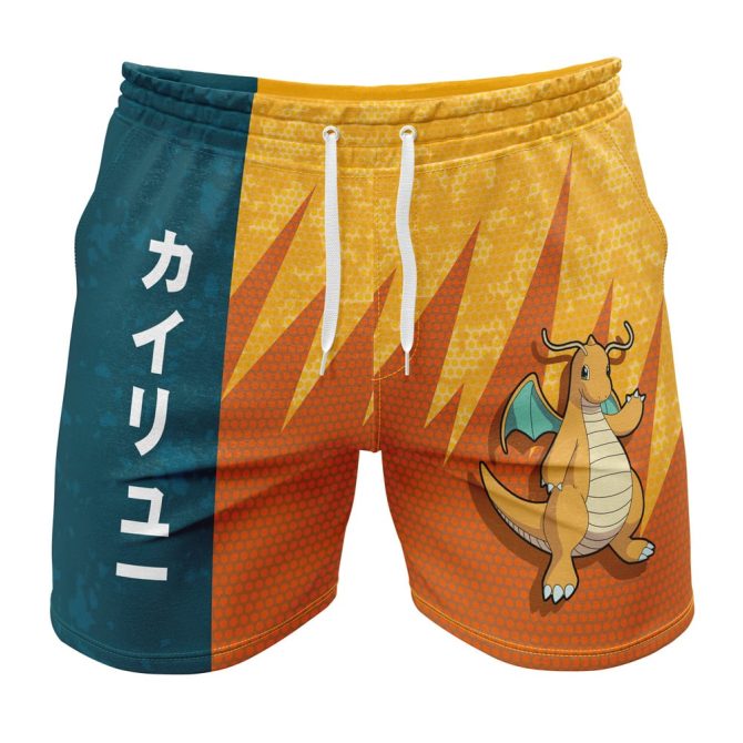 Men'S Dragon-Themed Anime Swim Trunks - Vibrant Design, Comfortable Fit, Perfect For Summer Fun