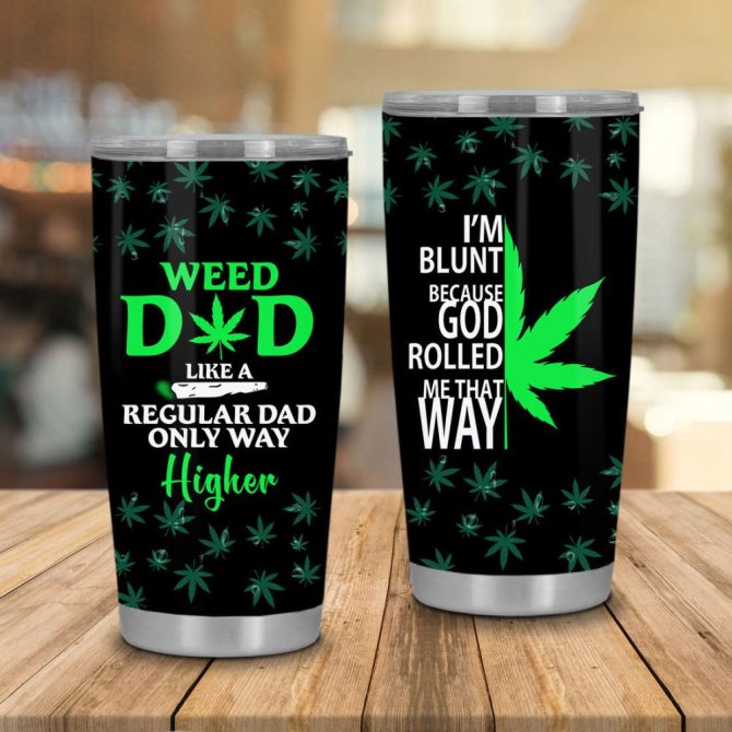 Funny Weed Dad Travel Mug - Durable, Insulated, Unique Gift For Cannabis Lovers