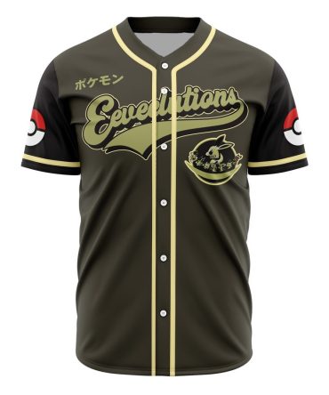 Stylish Pokémon Evolutions Baseball Jersey - Unisex Vintage Design For Fans