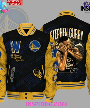 Golden State Warriors Stephen Curry Varsity Jacket - Iconic Design, Perfect Gift! Fast Shipping!