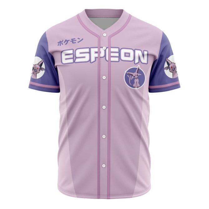 Espeon Baseball Jersey - Stylish Purple Anime Shirt For Fans