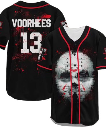 Friday The 13Th Inspired Baseball Jersey - Horror Movie Fan Apparel, Voorhees 13