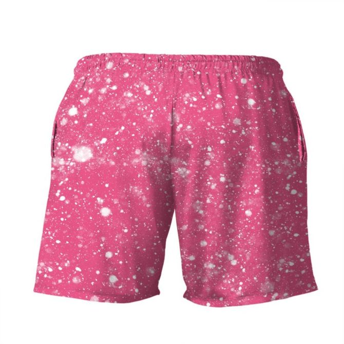 Men'S Pink Flamingo Swim Trunks - Fun Graphic Beach Shorts With Drawstring - Quick Dry - Image 2