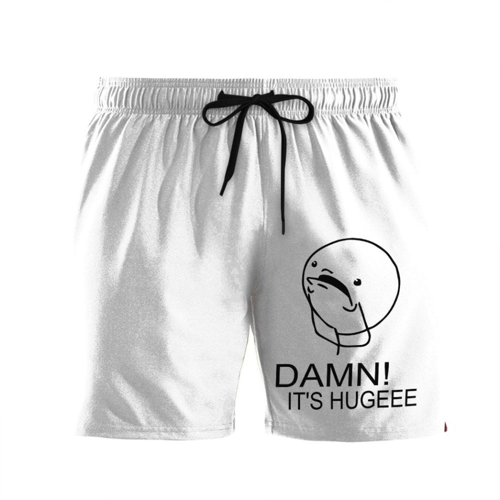 Funny Graphic Men'S White Shorts - Comfy Fit, Perfect For Humor Lovers! - Image 2