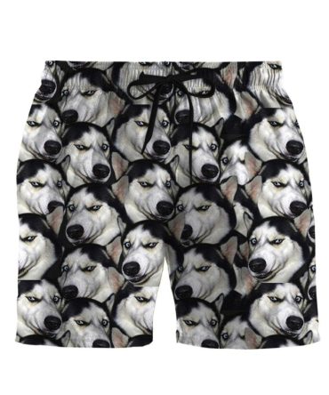 Cool Husky Print Men'S Casual Shorts - Fun & Stylish Summer Wear