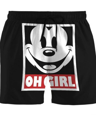 Trendy Cartoon Print Black Shorts - Fun & Comfortable Casual Wear