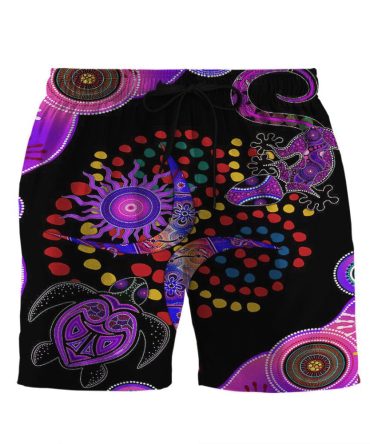 Vibrant Tribal Print Board Shorts - Men'S Quick-Dry Swimwear For Beach & Pool Fun