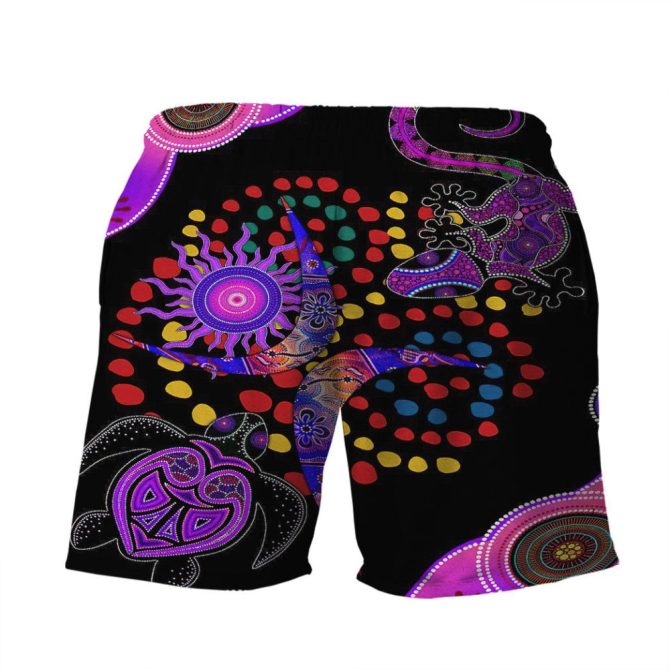 Vibrant Tribal Print Board Shorts - Men'S Quick-Dry Swimwear For Beach & Pool Fun - Image 2