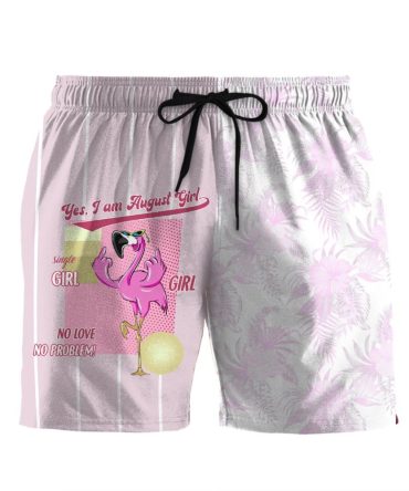 August Girl Flamingo Shorts - Fun & Stylish Beachwear For Single Ladies - No Love, No Problem!