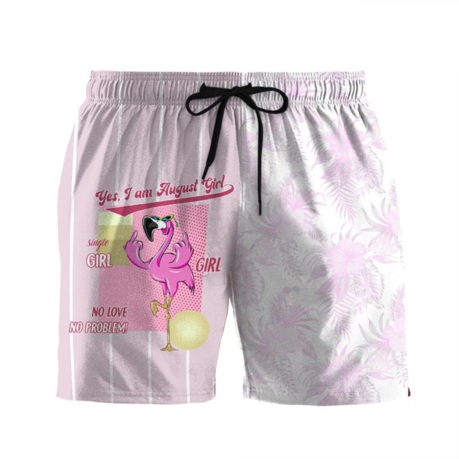 August Girl Flamingo Shorts - Fun & Stylish Beachwear For Single Ladies - No Love, No Problem!