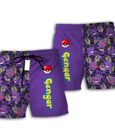 Men'S Gengar Pokémon Swim Shorts - Fun & Stylish Beachwear For Fans