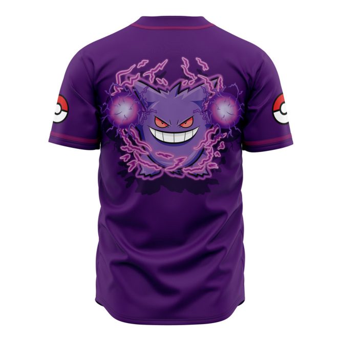 Purple Gengar Baseball Jersey - Stylish Unisex Jersey For Pokémon Fans - Image 2