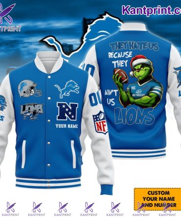 Custom Detroit Lions Varsity Jacket - Personalize Your Name & Number