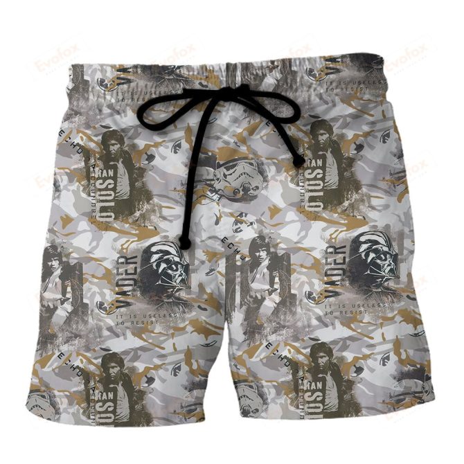 Galaxy Adventure Camo Swim Trunks - Unisex Quick-Dry Board Shorts For Beach & Pool Fun