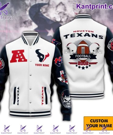 Custom Houston Texans Varsity Jacket - Personalized Name, Premium Quality