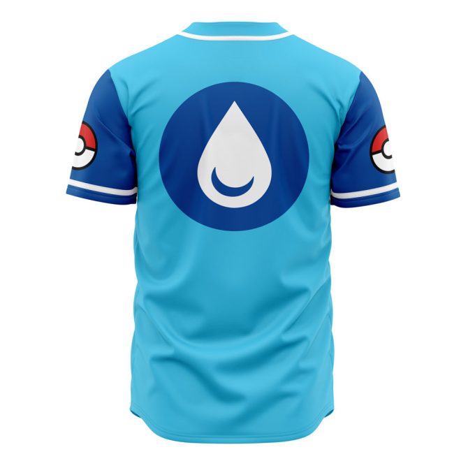 Hydro Pumps Blue Baseball Jersey - Cool Pokémon-Inspired Design For Fans - Image 2