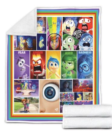 Cozy Inside Out Fleece Blanket – Vibrant Pixar Characters For Kids & Fans