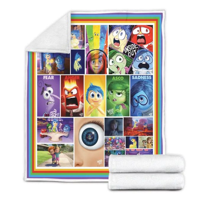 Cozy Inside Out Fleece Blanket – Vibrant Pixar Characters For Kids & Fans