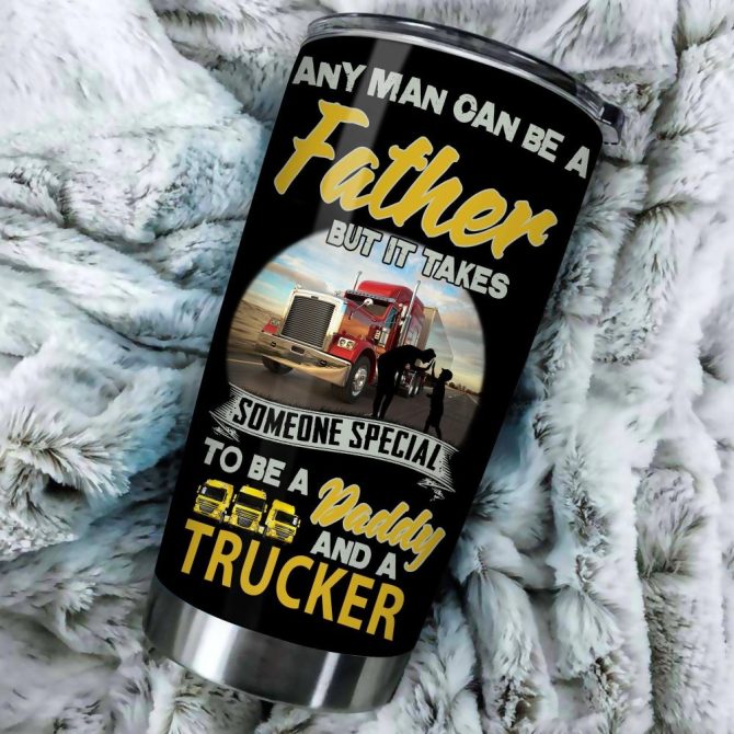 Special Trucker Dad Tumbler - Unique Gift For Fathers, 20Oz Stainless Steel Travel Mug - Image 2