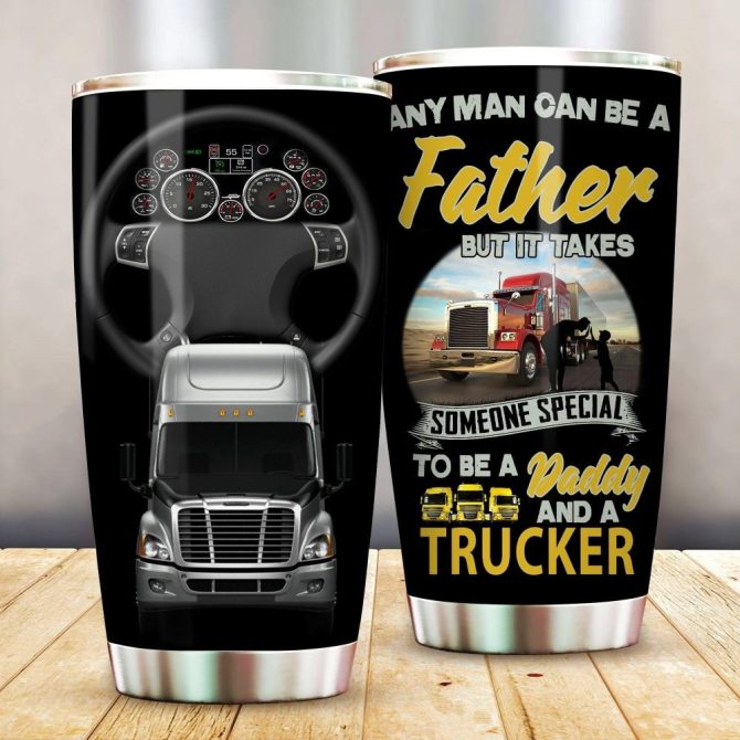 Special Trucker Dad Tumbler - Unique Gift For Fathers, 20Oz Stainless Steel Travel Mug
