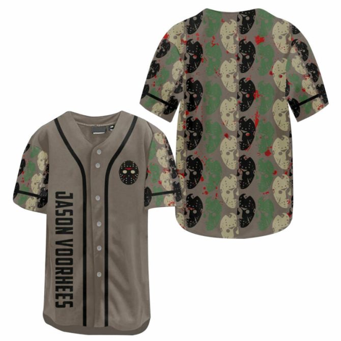 Jason Voorhees Baseball Jersey - Horror Fan'S Ultimate Costume Tee - Unisex S-Xxl