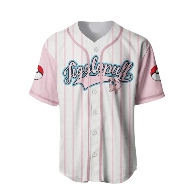 Jigglypuff Baseball Jersey - Cute Anime Sportswear For Fans , Limited Edition - Image 2