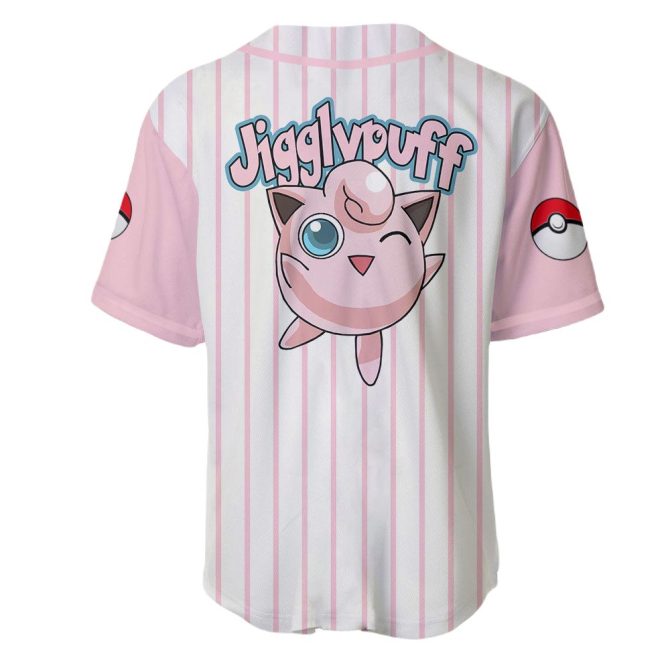 Jigglypuff Baseball Jersey - Cute Anime Sportswear For Fans , Limited Edition - Image 3