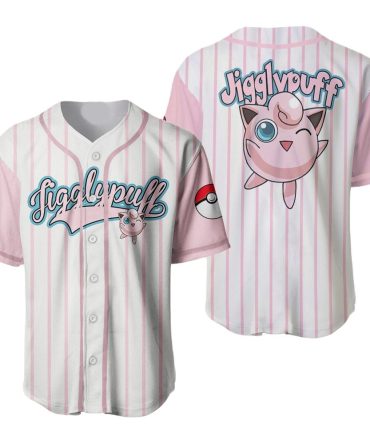 Jigglypuff Baseball Jersey - Cute Anime Sportswear For Fans , Limited Edition
