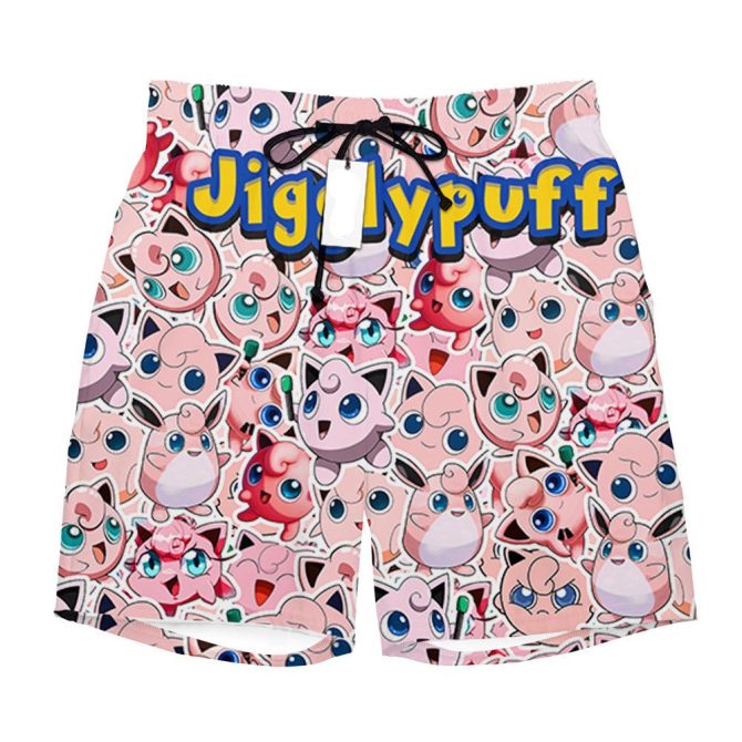 Jigglypuff Patterned Swim Shorts For Kids - Fun & Stylish Beachwear - Image 2